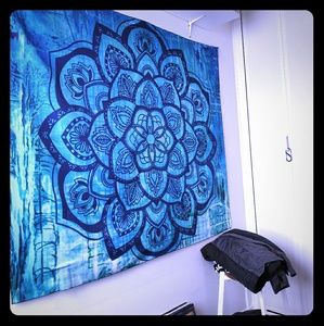 Blue Mandala Tapestry